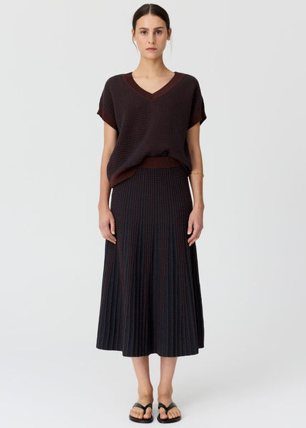 Evlyn Knit Top - Choc/Ink