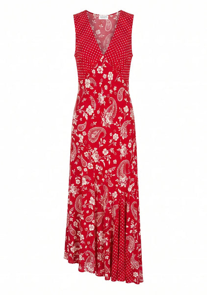 Rochelle Midi Dress - Red