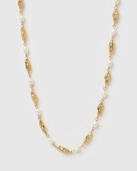 Mimi Pearl and Gold Necklace