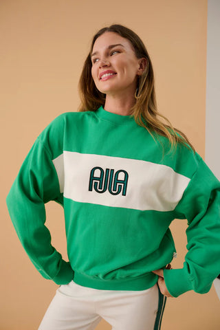 AJ Sweatshirt in Tropical Green
