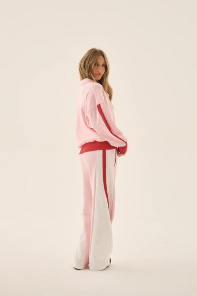 Waffle Splice Sweatshirt - Ballet Pink