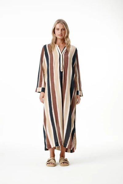 Bazaar Stripe - Tan/Choc