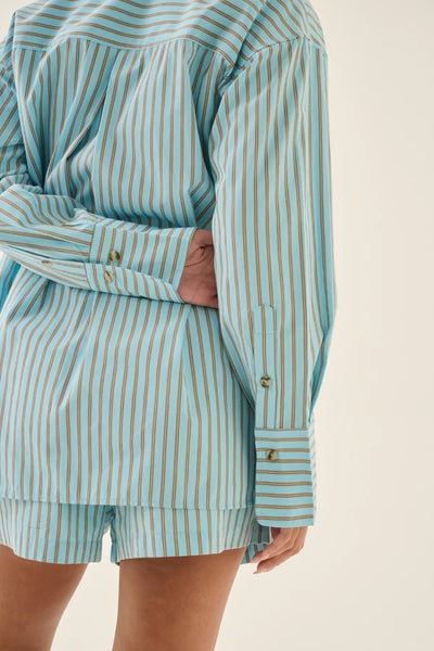 AJJA Stripe Shirt - Sky Blue
