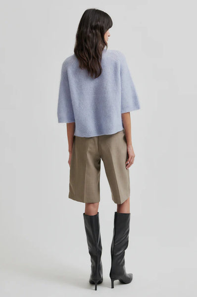 Andrea Knit Rib Cardigan - Brunnera Blue