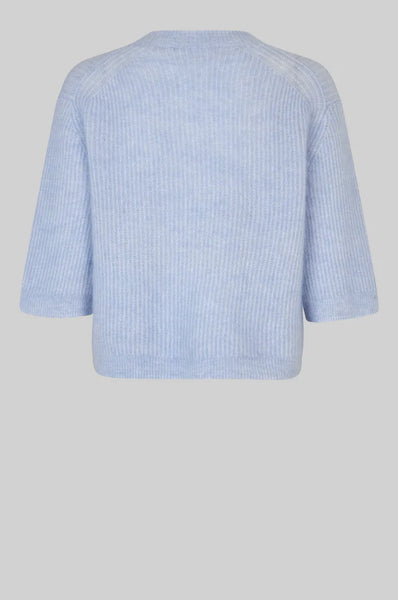 Andrea Knit Rib Cardigan - Brunnera Blue