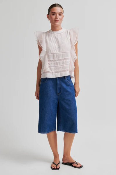 Kristel High Neck Top - White