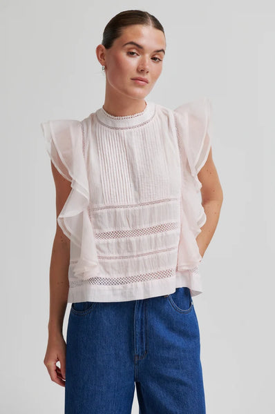 Kristel High Neck Top - White
