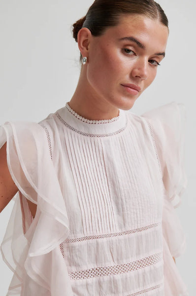 Kristel High Neck Top - White