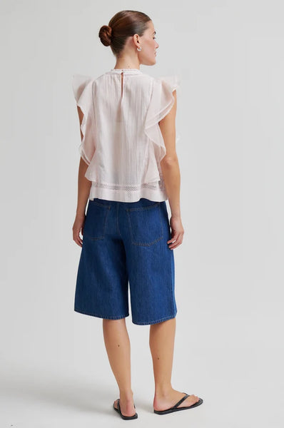 Kristel High Neck Top - White