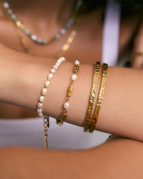 Mimi Pearl and Gold Bracelet