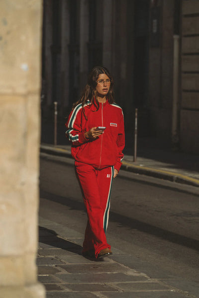 AJ Single Stripe Trackpant Tango Red