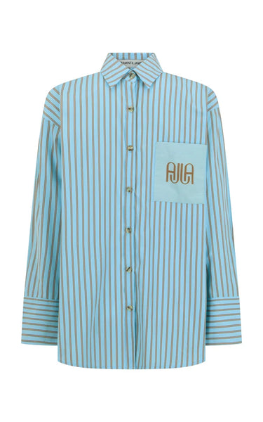 AJJA Stripe Shirt - Sky Blue