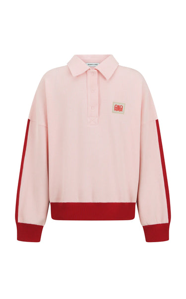 Waffle Splice Sweatshirt - Ballet Pink