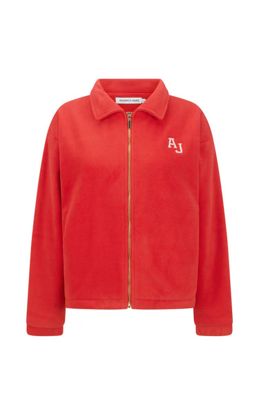Sherpa Zip Through Jacket - Red