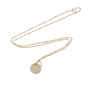 Aria Pearl Classic Disc Necklace