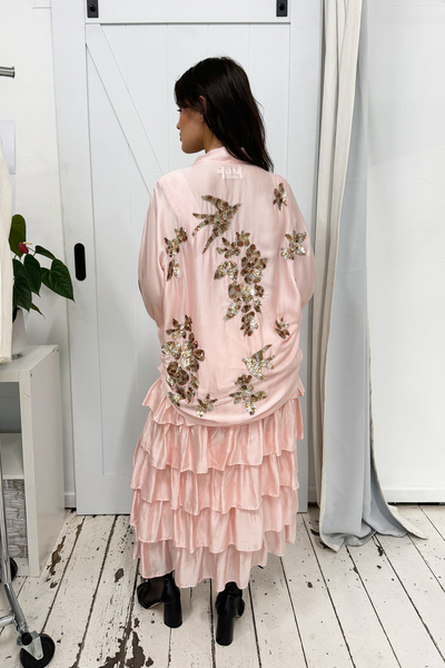 Birdy Silky Kimono - Lotus Pink