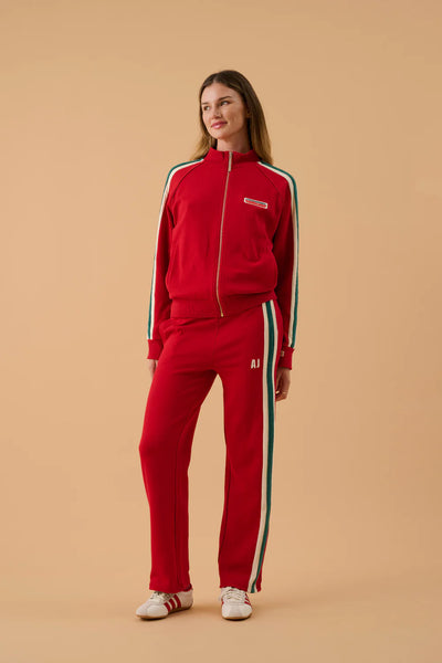 AJ Single Stripe Trackpant Tango Red