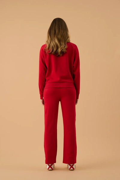 AJ Single Stripe Trackpant Tango Red