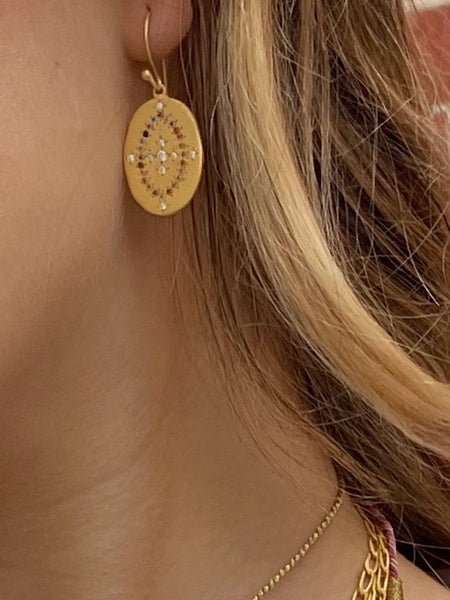 Multi Tourmaline Cleopatra Earrings