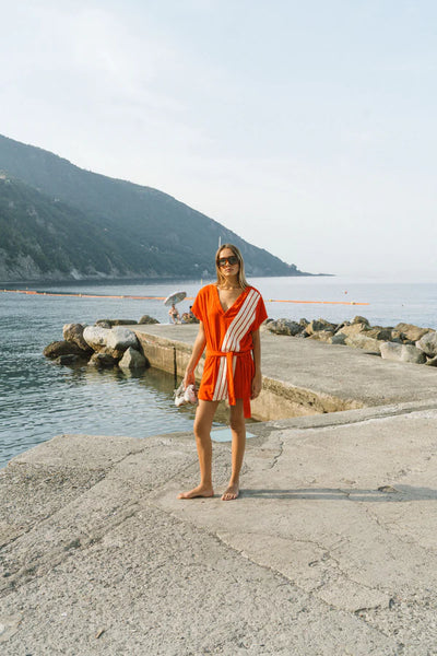 Tropiques Terry Dress in Apple Red