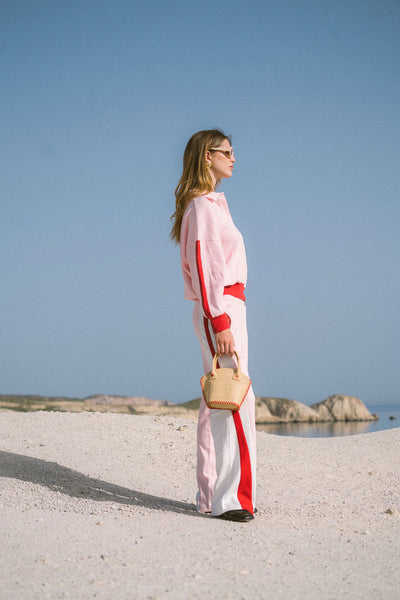 Waffle Splice Sweatshirt - Ballet Pink