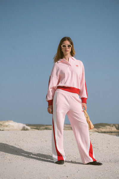 Waffle Splice Sweatshirt - Ballet Pink