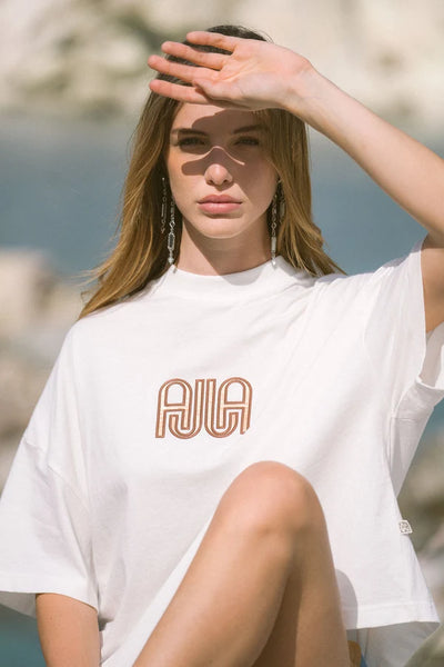 AJJA Oversized Tee - Snow