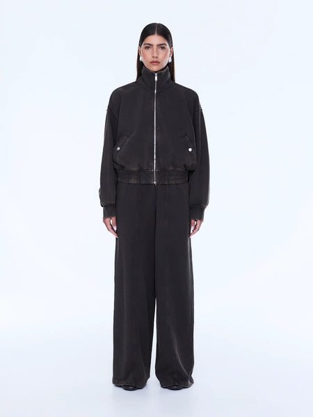 Willow Zip Through Sweater - Washed Bark