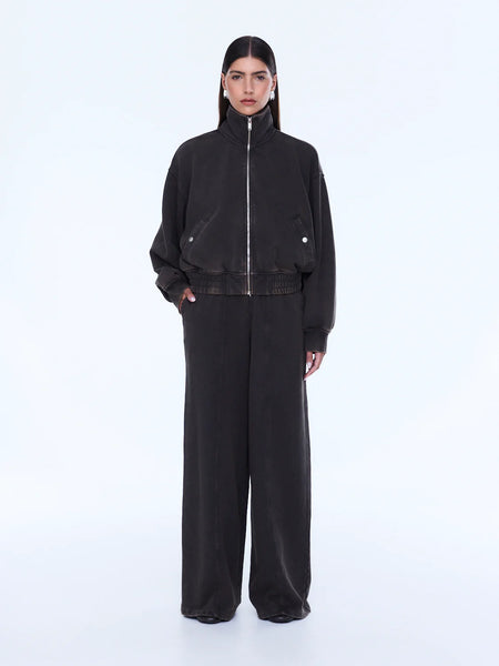 Willow Zip Through Sweater - Washed Bark