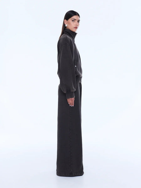 Willow Zip Through Sweater - Washed Bark