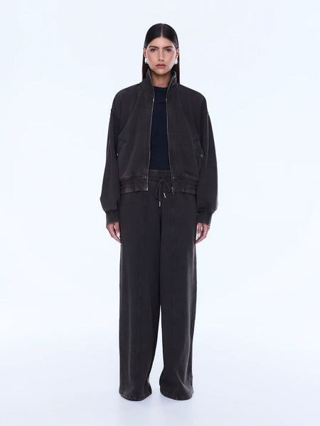 Willow Zip Through Sweater - Washed Bark