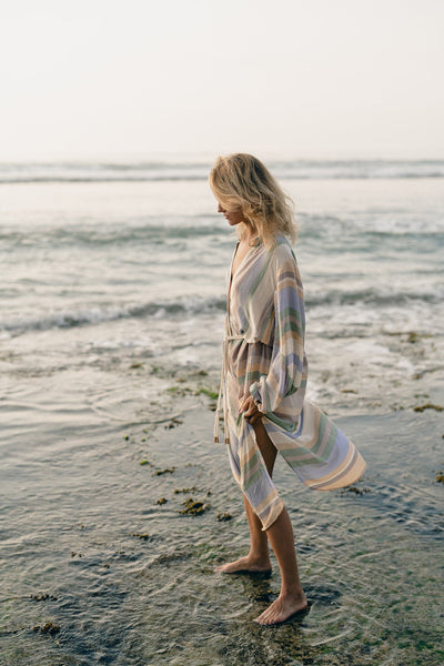 Hathaway Dress - Ocean Retro Stripe