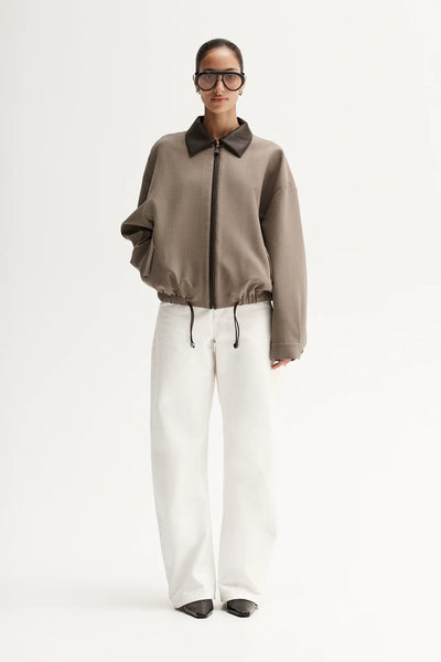 Dora Bomber Jacket - Taupe