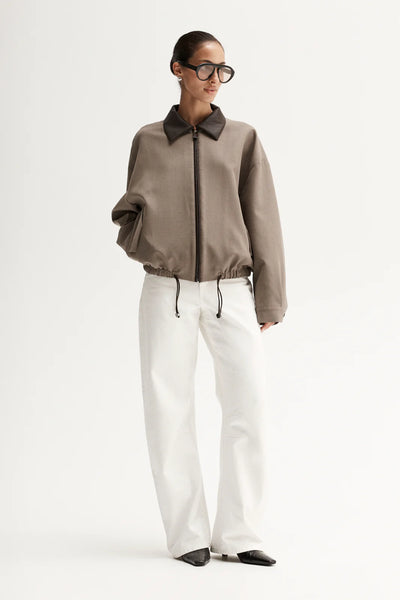 Dora Bomber Jacket - Taupe