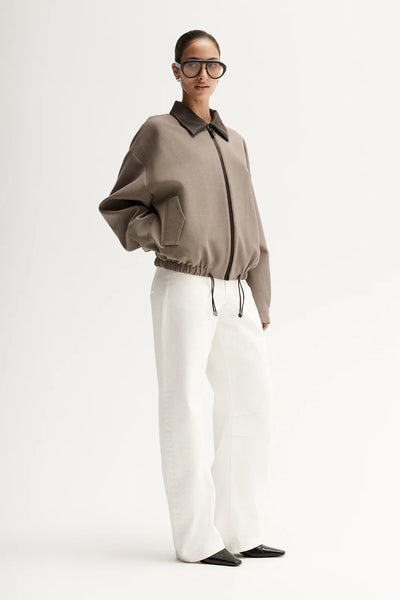 Dora Bomber Jacket - Taupe