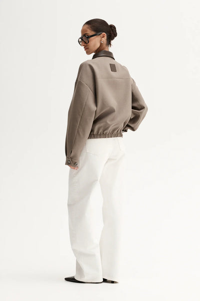 Dora Bomber Jacket - Taupe