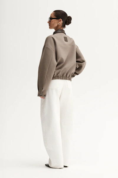 Dora Bomber Jacket - Taupe