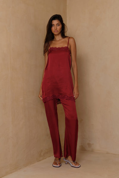 Essentia Pant - Merlot Red