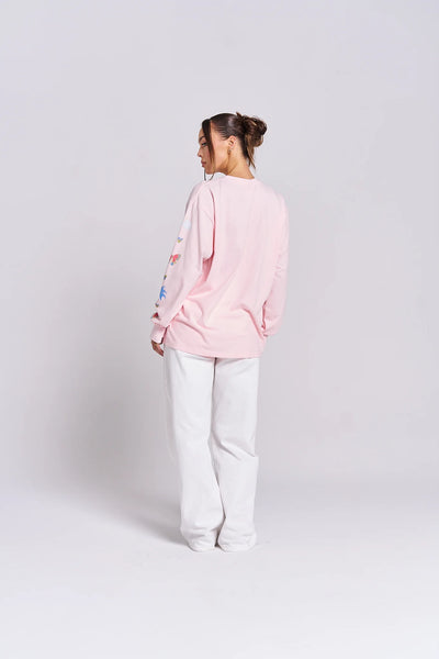 Love Bug Long Sleeve Tee - Baby Pink