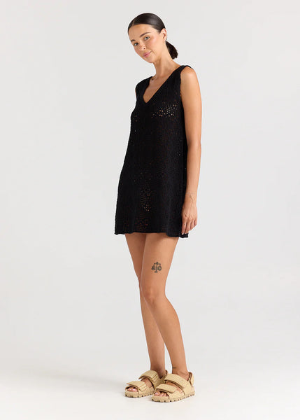 Messina V Crochet Knit Dress