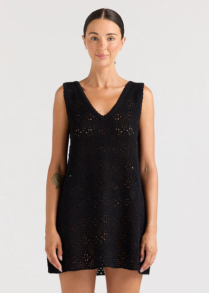 Messina V Crochet Knit Dress
