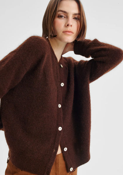 Albi Knit Cardigan - Chocolate