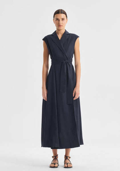 Vera Wrap Dress - Navy