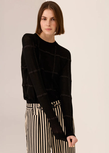 Westin Lurex Check Knit - Black