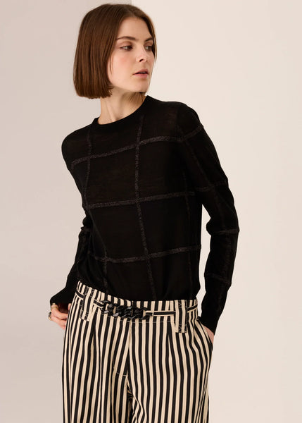 Westin Lurex Check Knit - Black