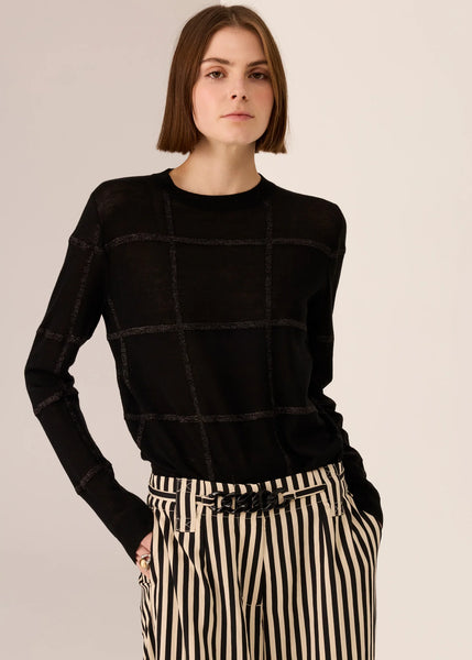 Westin Lurex Check Knit - Black