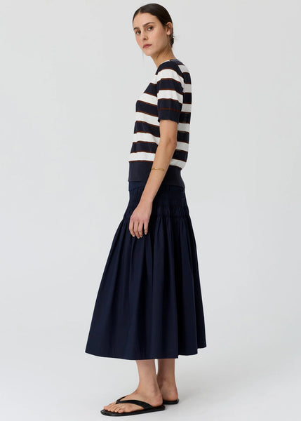 Darcey Stripe Knit Tee - Ink/White/Choc