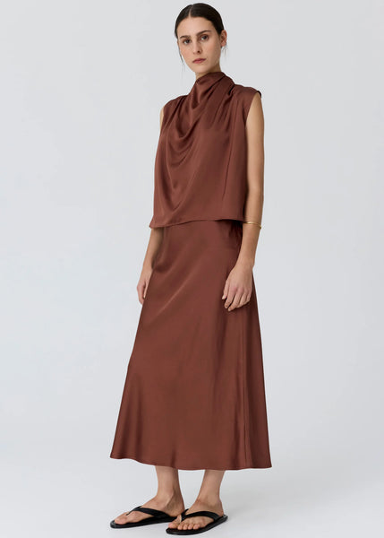 Innes Bias Skirt - Toffee