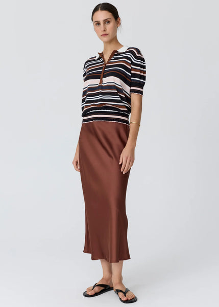Dahlia Knit Polo - Multistripe