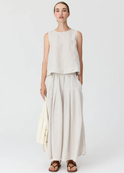 Frankie Button Tank - Natural